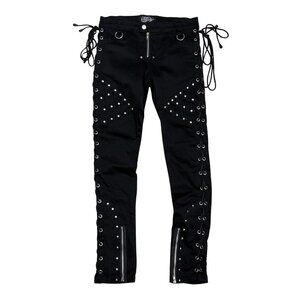 VIXXSIN Goth Emo Punk Designer Skinny Denim Jeans Womens 30x34